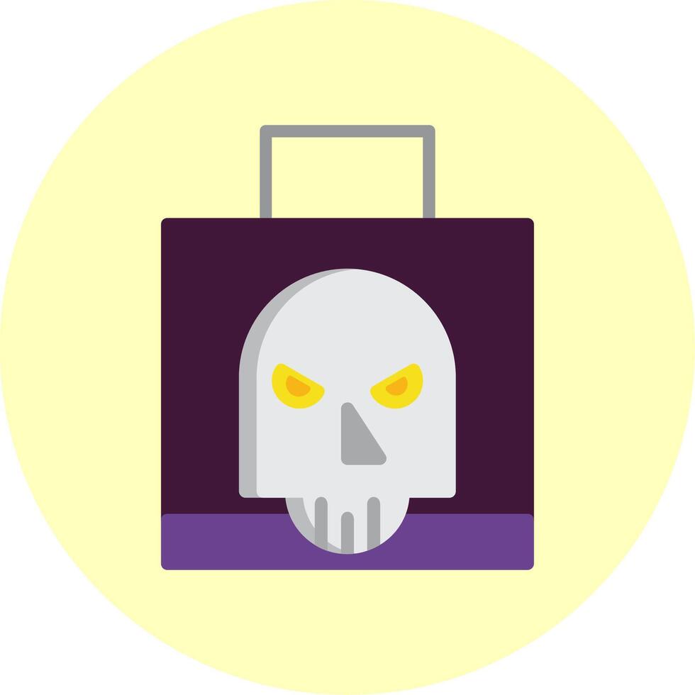 Halloween Bag Flat Multi Color Icon vector