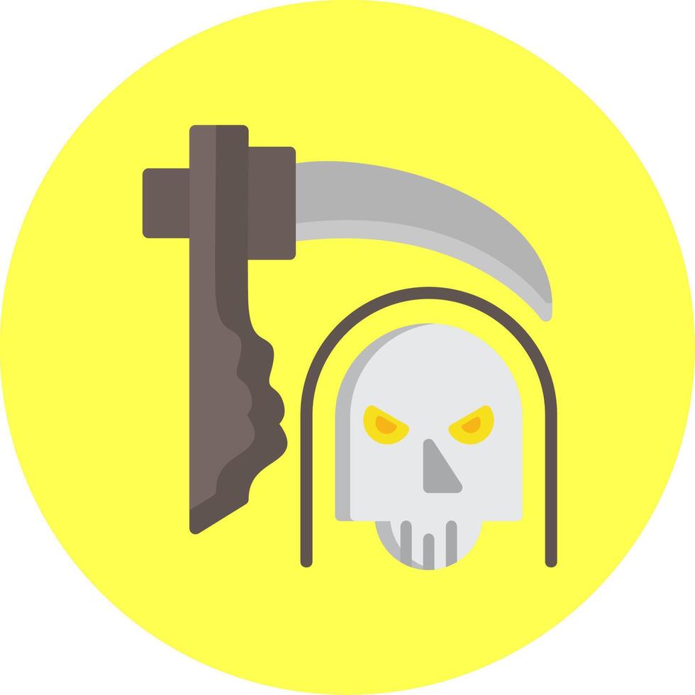 Death Flat Multi Color Icon vector