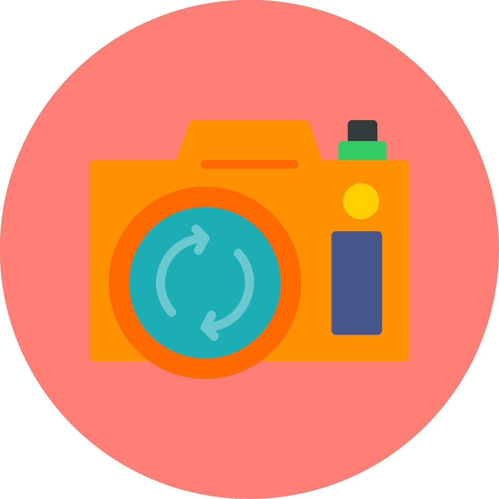Front Camera Flat Multi Color Icon vector