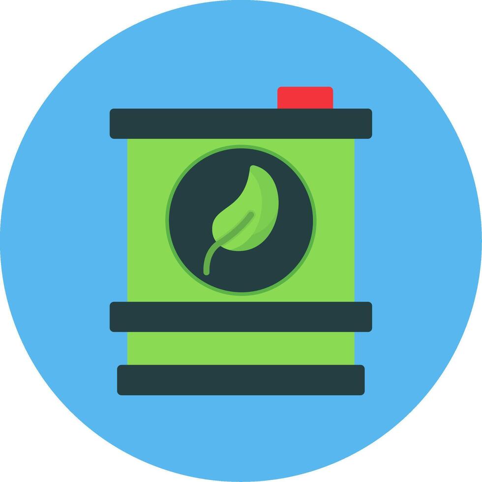 Biofuel Barrell Flat Multi Color Icon vector