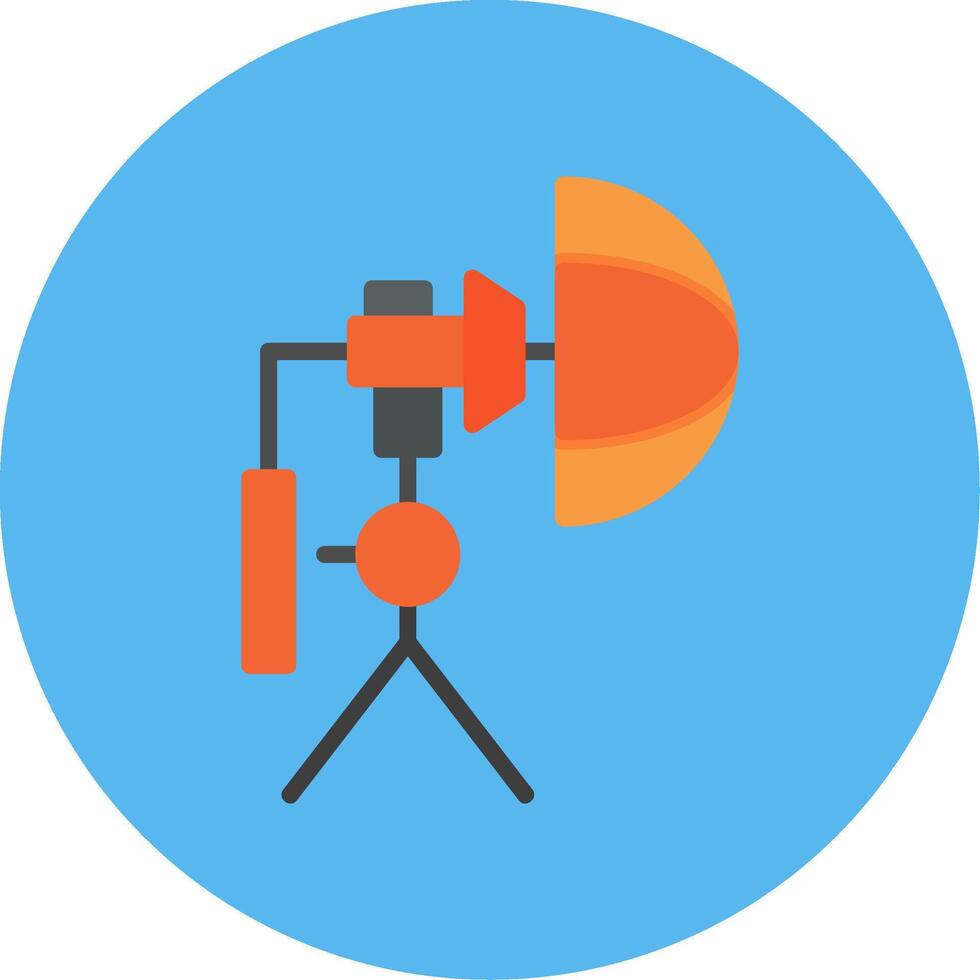 Umbrella Camera Flat Multi Color Icon vector
