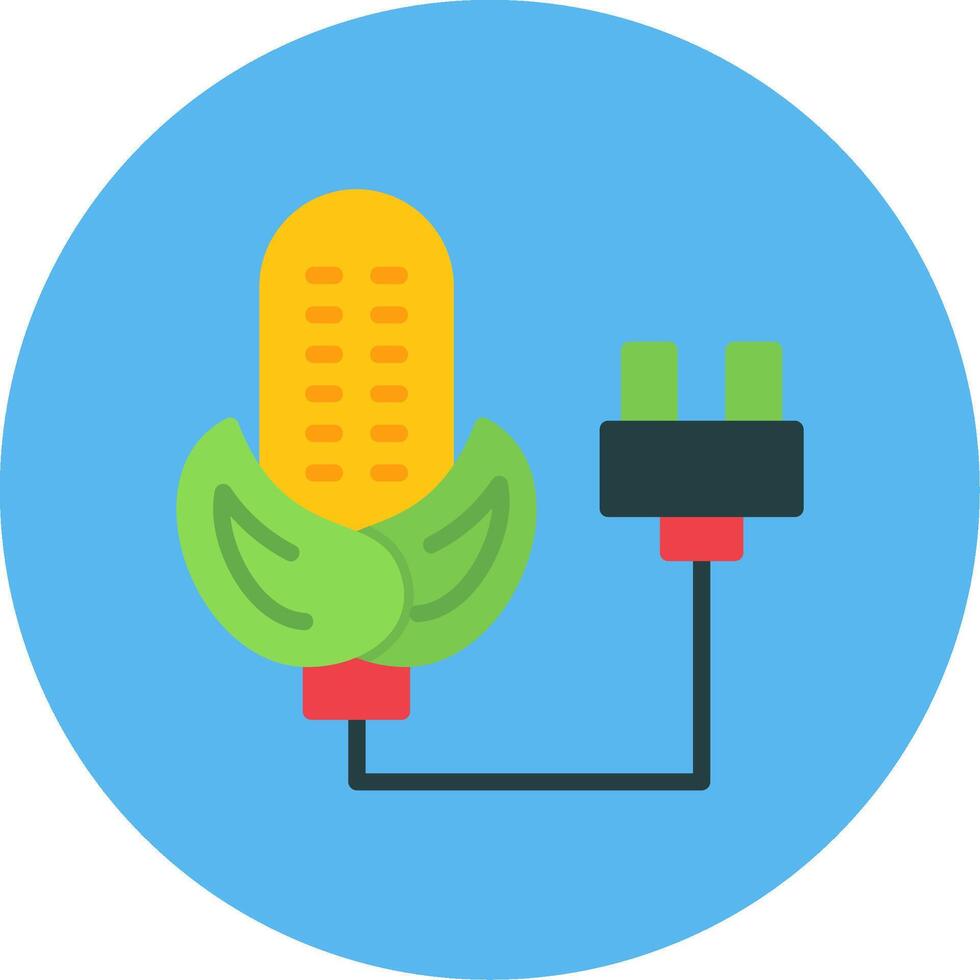 Corn Energy Flat Multi Color Icon vector