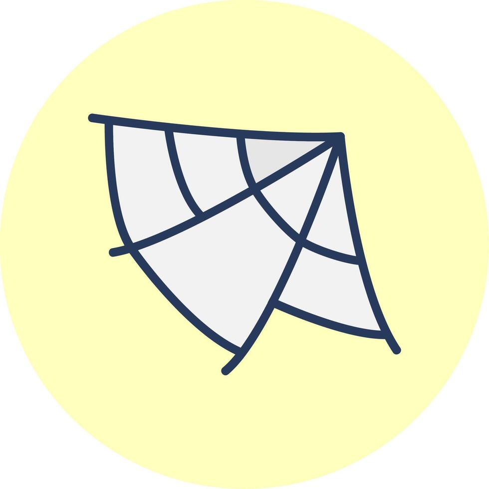 Spider Web Flat Multi Color Icon vector