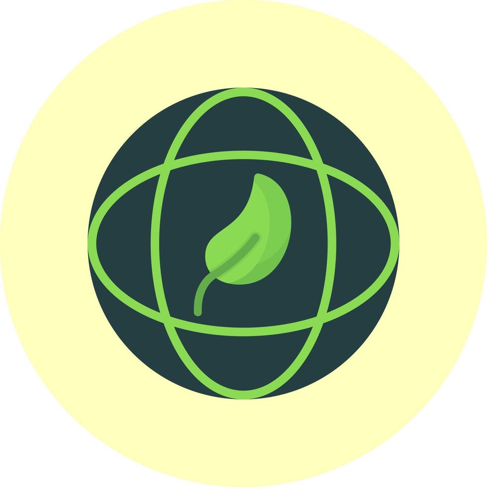 Eco Earth Flat Multi Color Icon vector