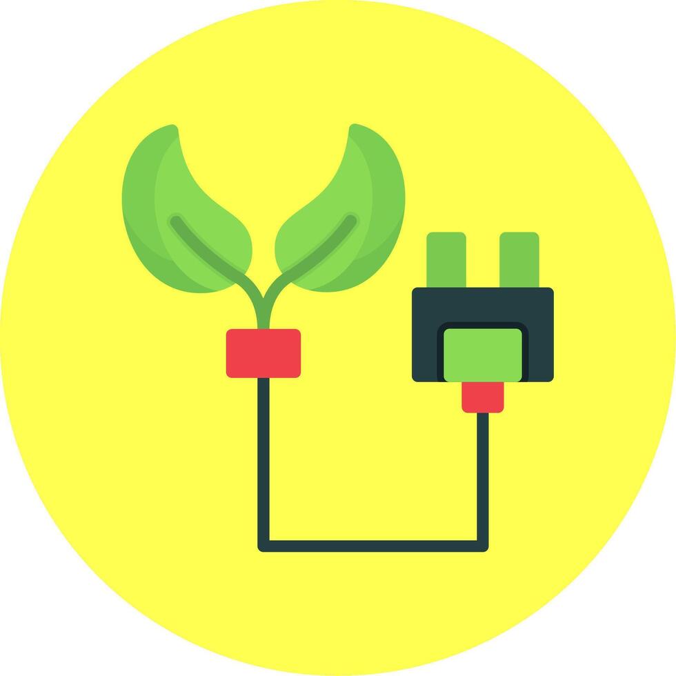 Eco Power Socket Flat Multi Color Icon vector