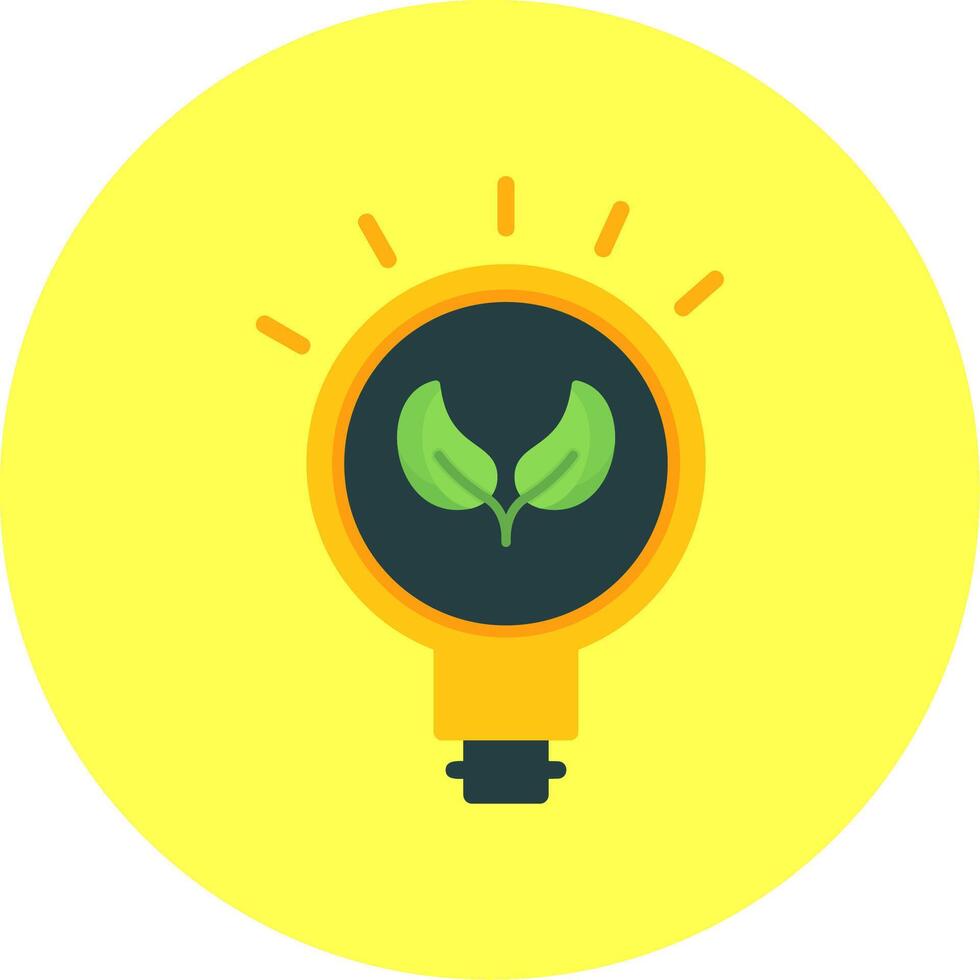 Energy Saving Flat Multi Color Icon vector