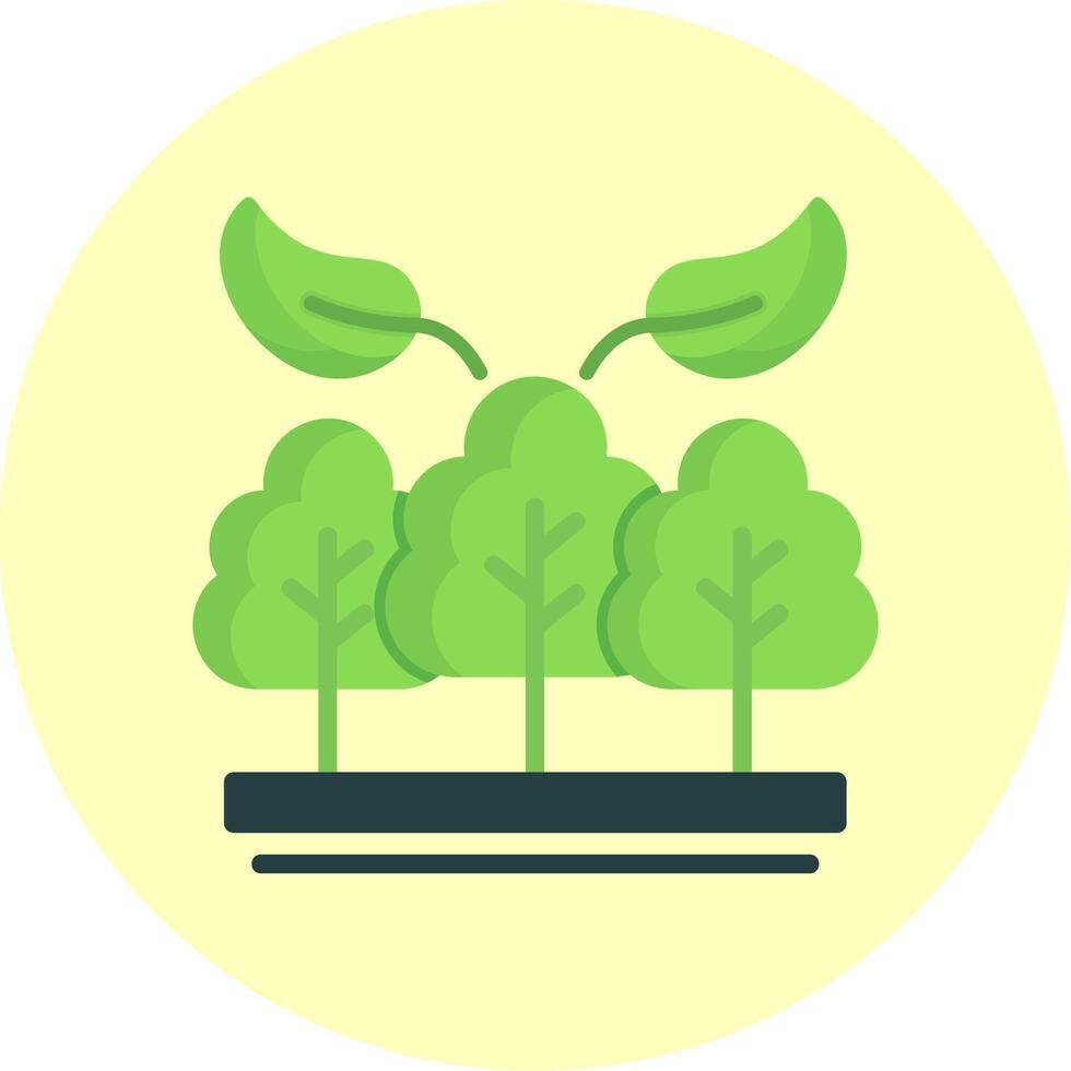 Forest Flat Multi Color Icon vector