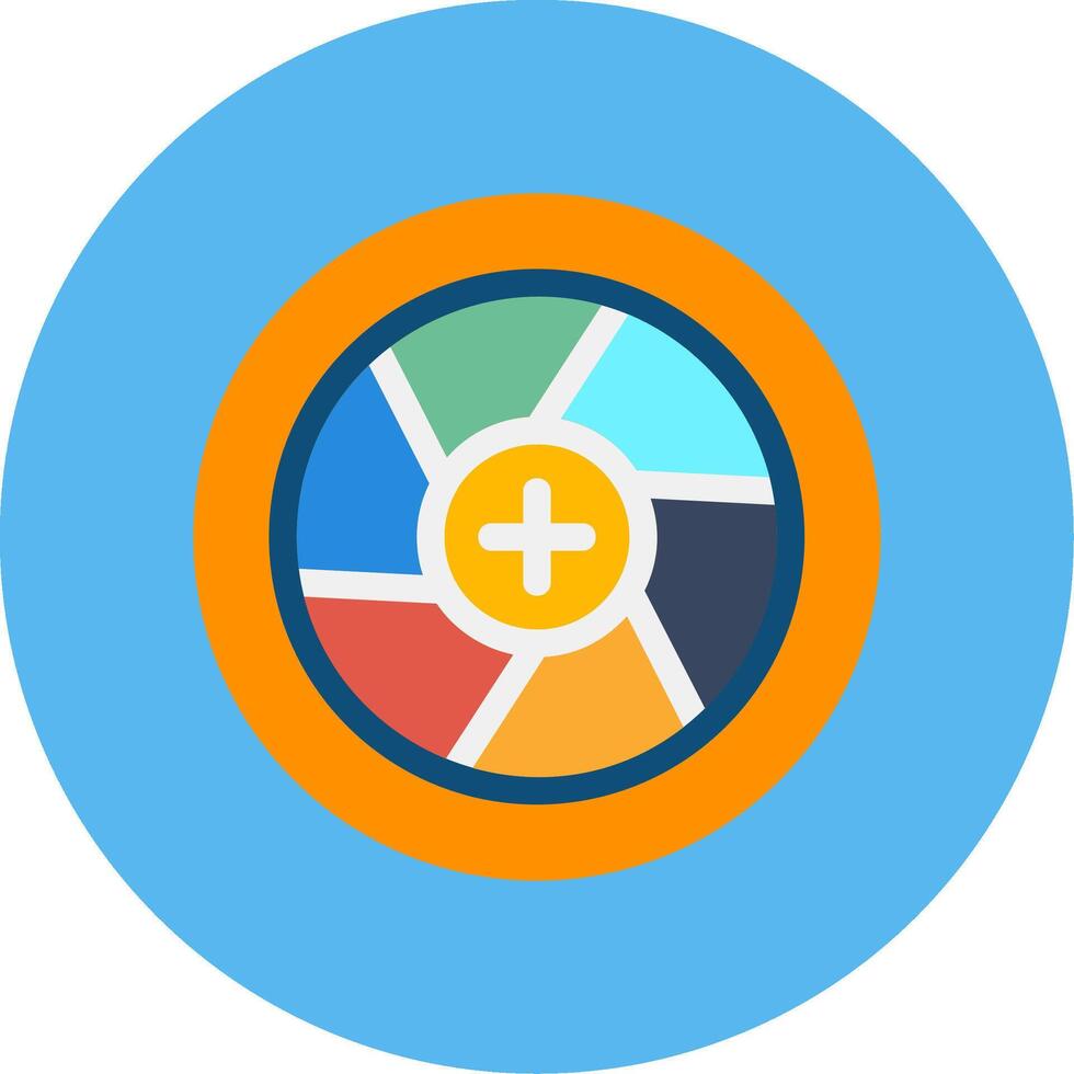 Diaphragm Flat Multi Color Icon vector