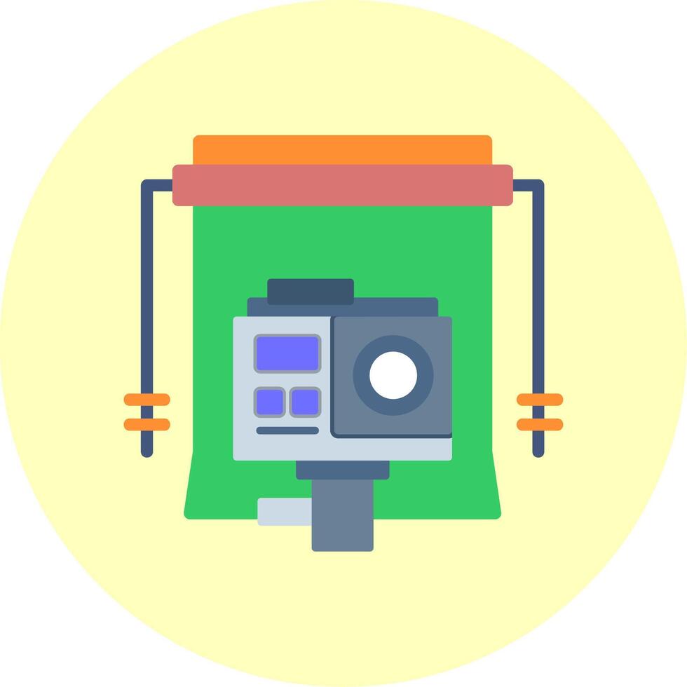 Camera Backdrop Flat Multi Color Icon vector