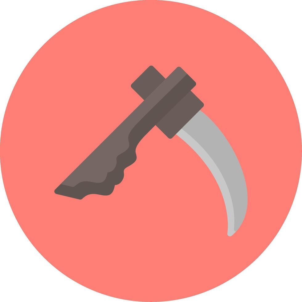 Scythe Flat Multi Color Icon vector
