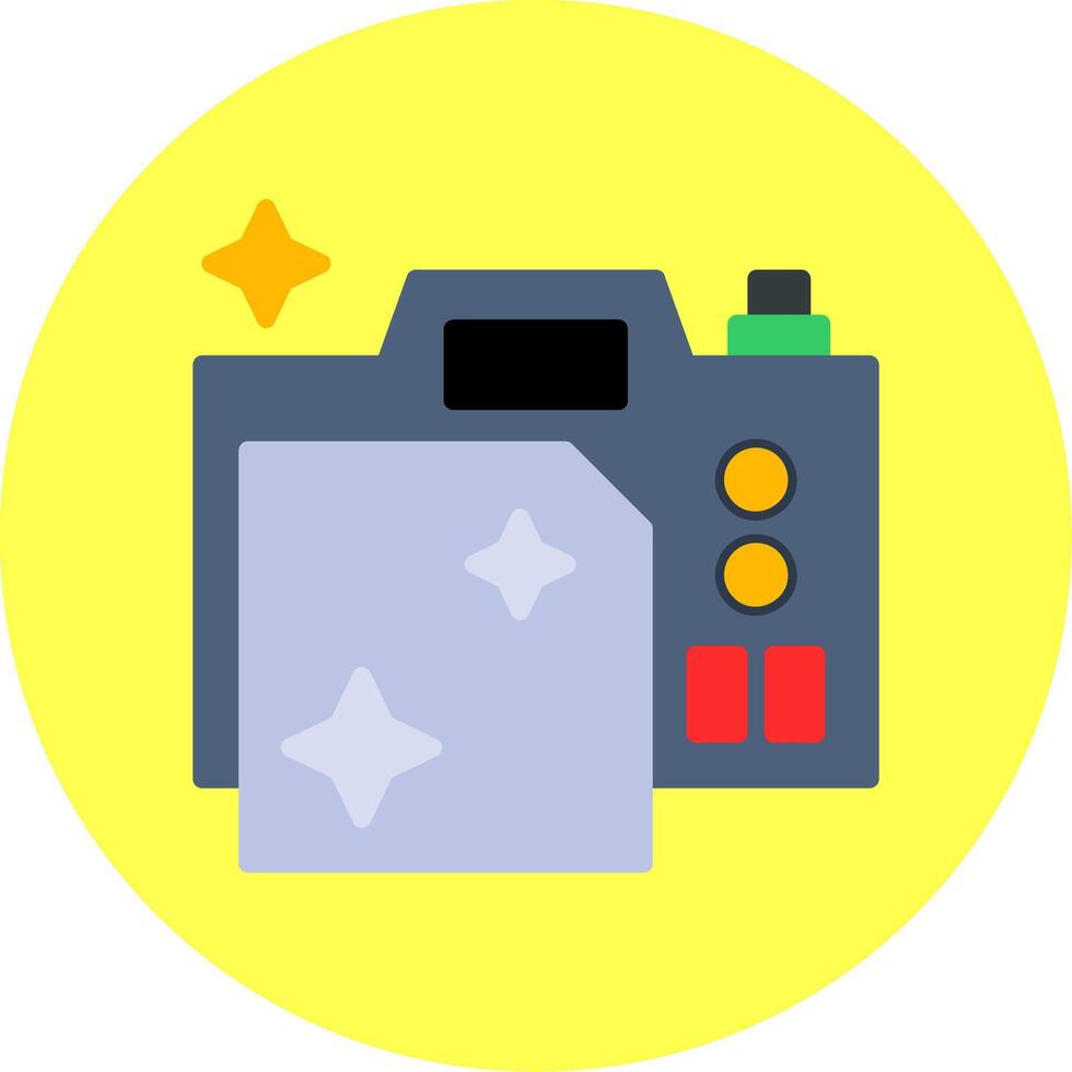 Cleaning Camera Flat Multi Color Icon vector
