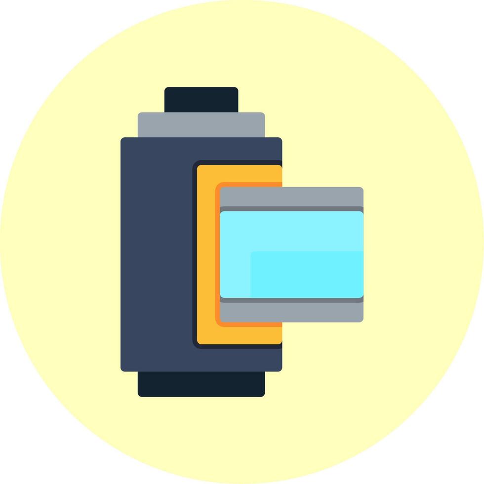 Camera Roll Flat Multi Color Icon vector