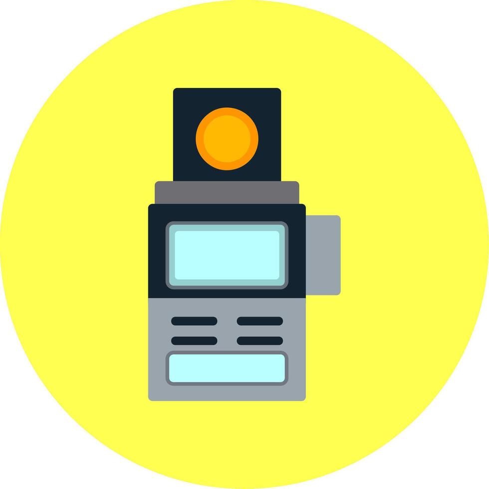 Camera Meter Flat Multi Color Icon vector