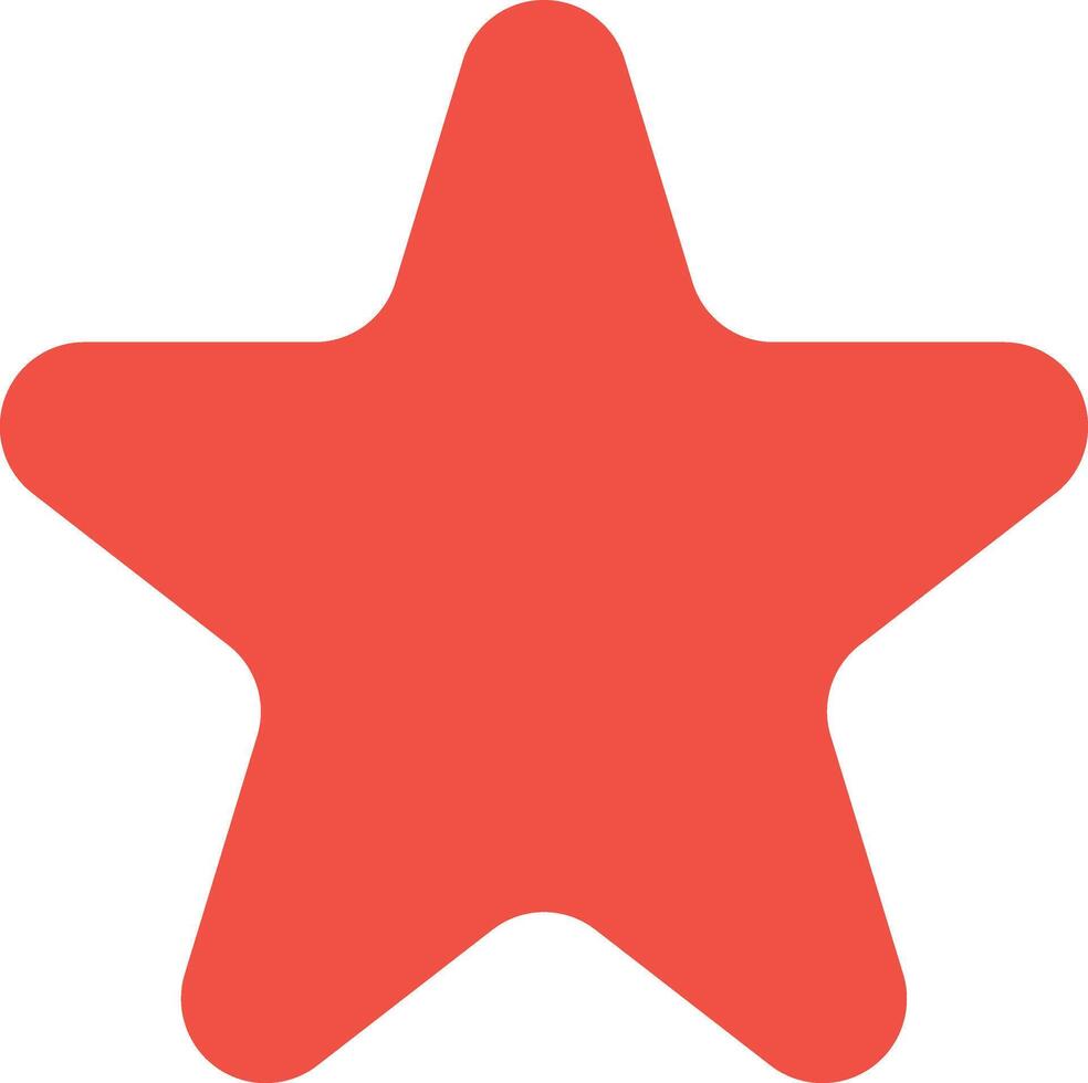 A red star icon on a white background vector