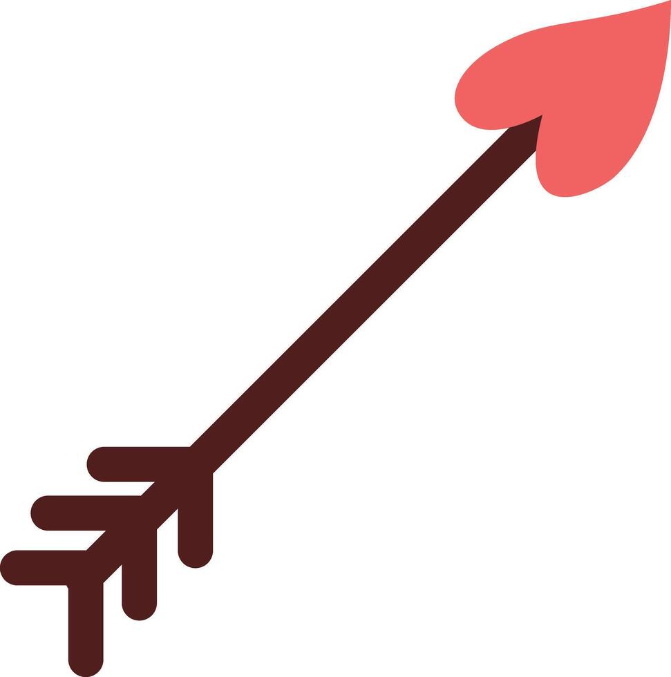An arrow with a heart on it vector