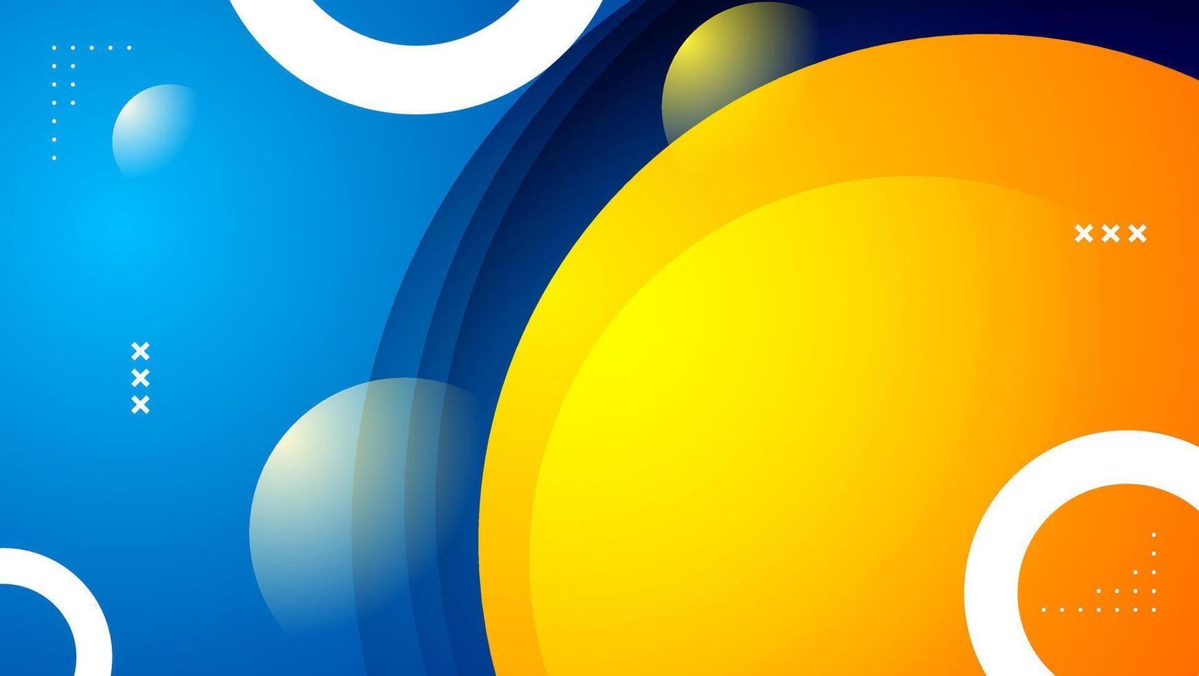 blue and yellow geometric abstract background vector