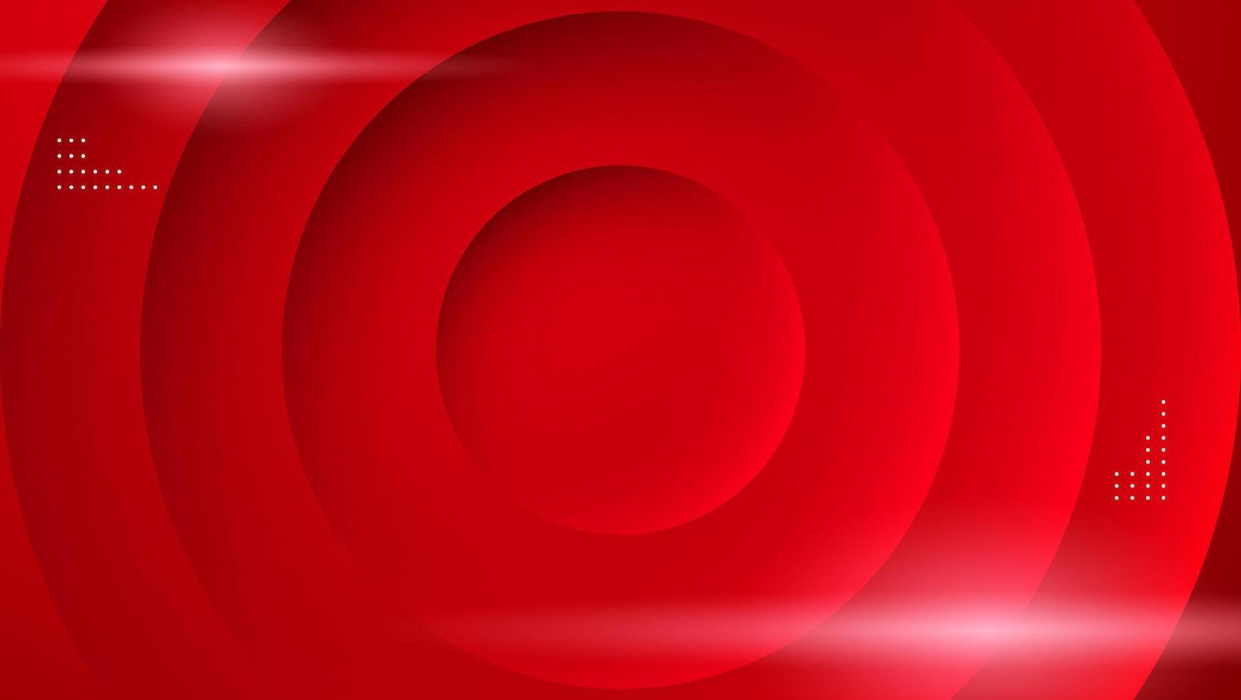 red circle paper layer abstract background with light vector