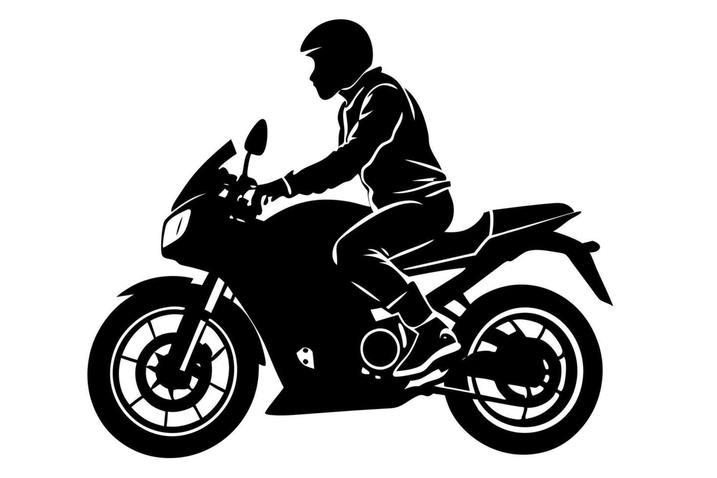 Vintage motorbike silhouette ,icon illustration on white background. vector