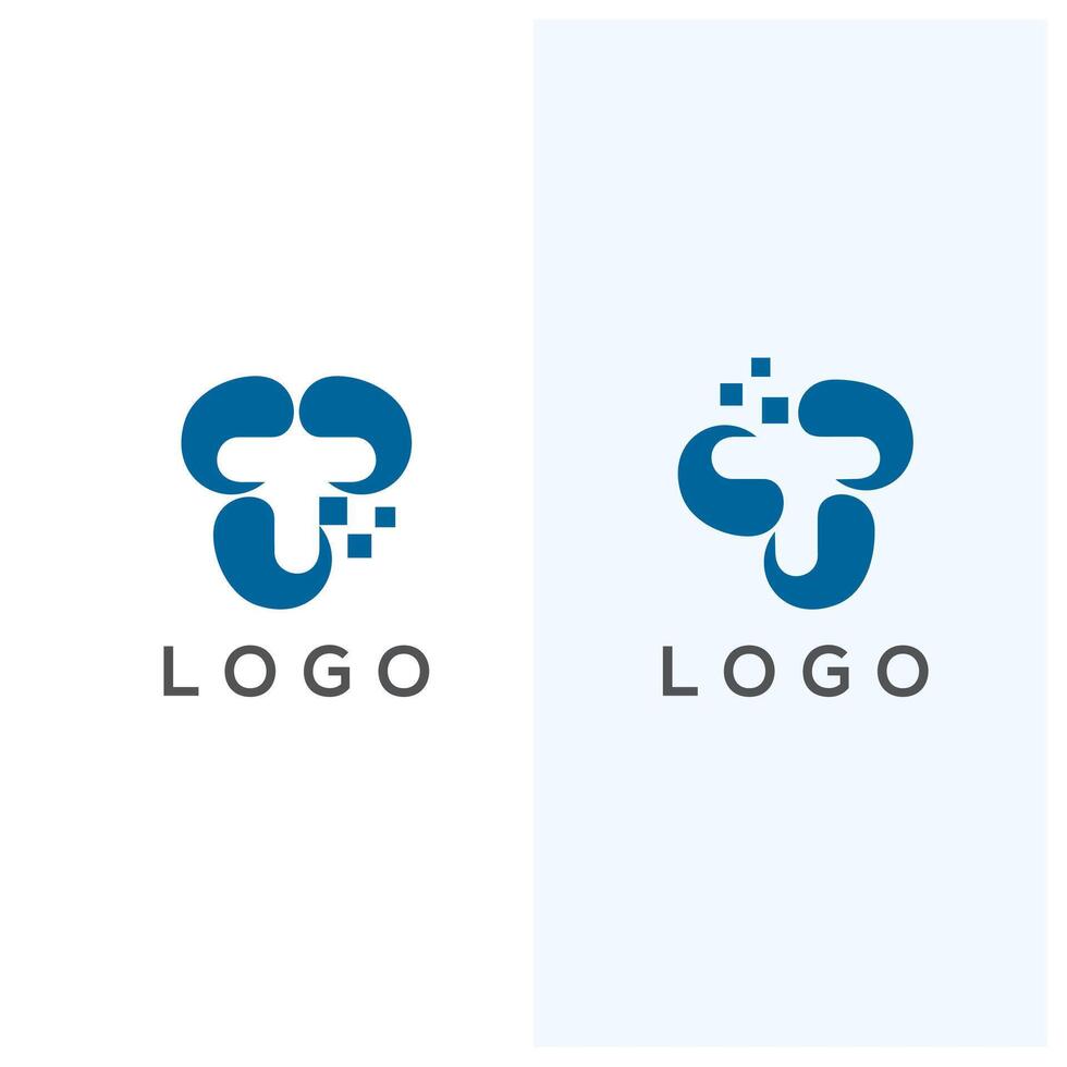 Letter T with Swoosh Logo design vector