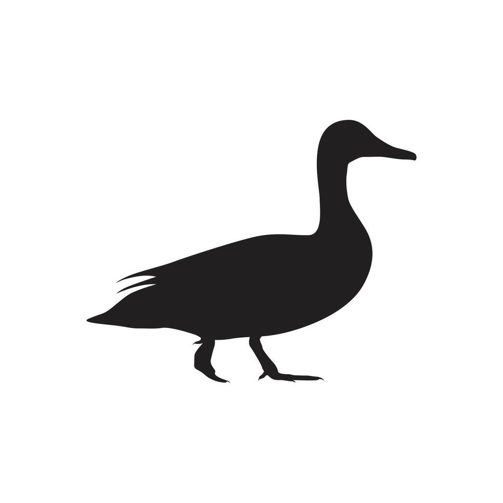 Duck silhouette icon vector