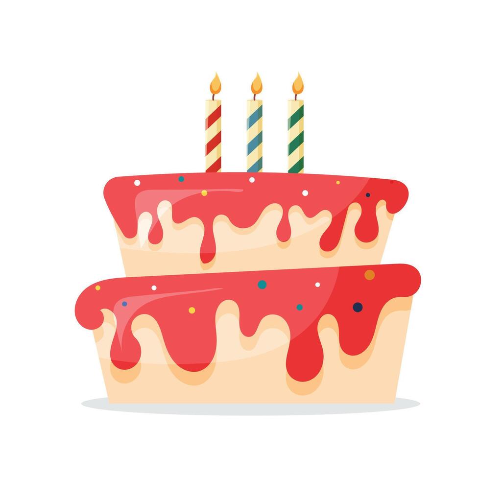 Birthday Cake with Candles vector