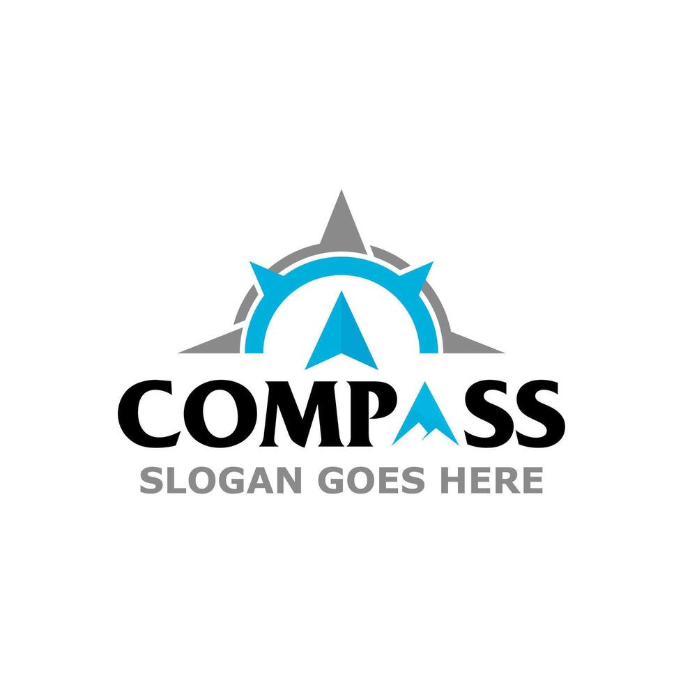 Compass logo design. Compass symbol navigation. Compass icon design illustration vector