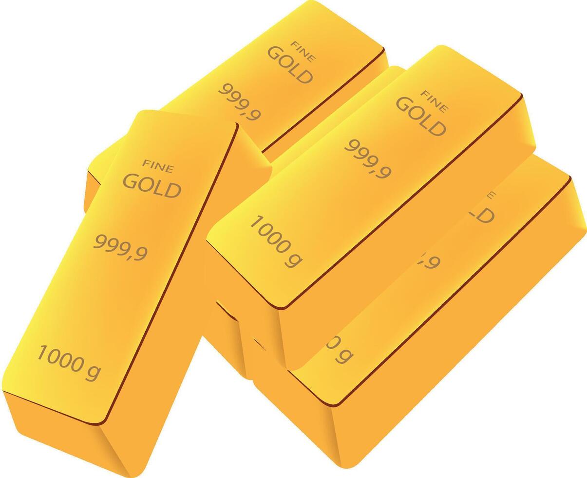 Gold bar clipart vector