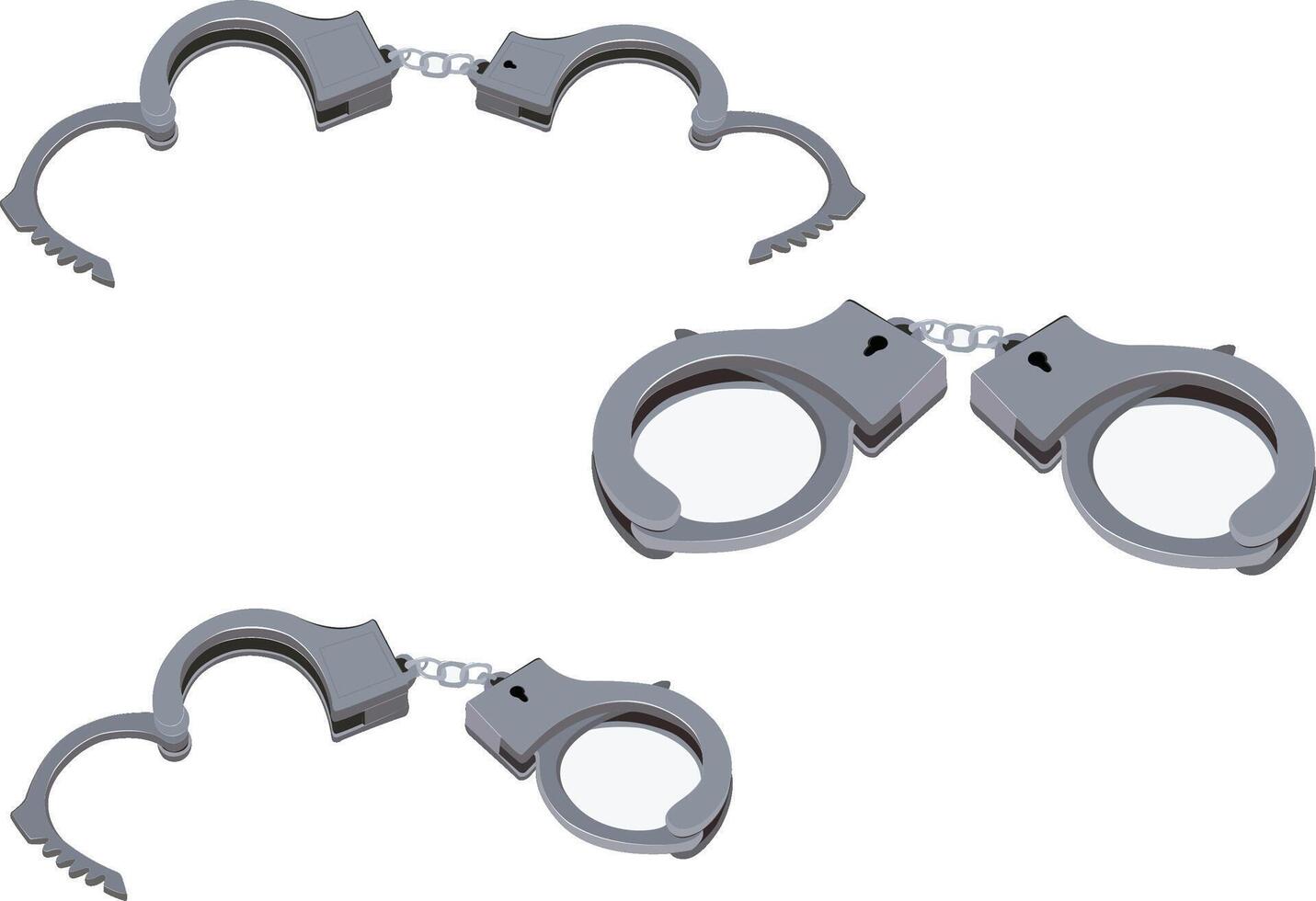 Handcuffs on a white background vector
