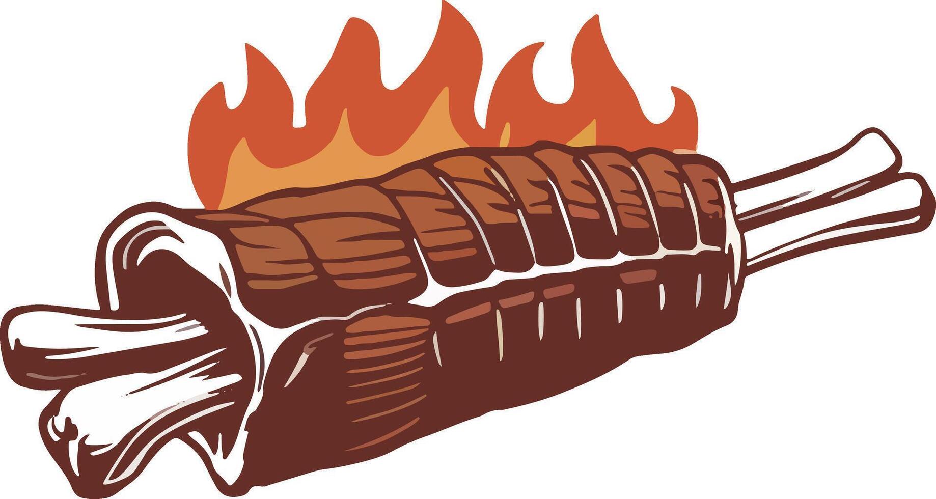 bbq grill made in a mordern way vector