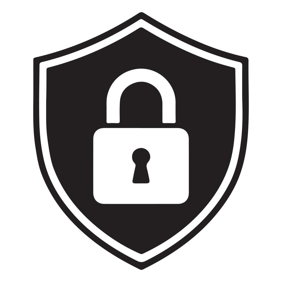 White Background Cyber Defense Icon for Security Applications vector