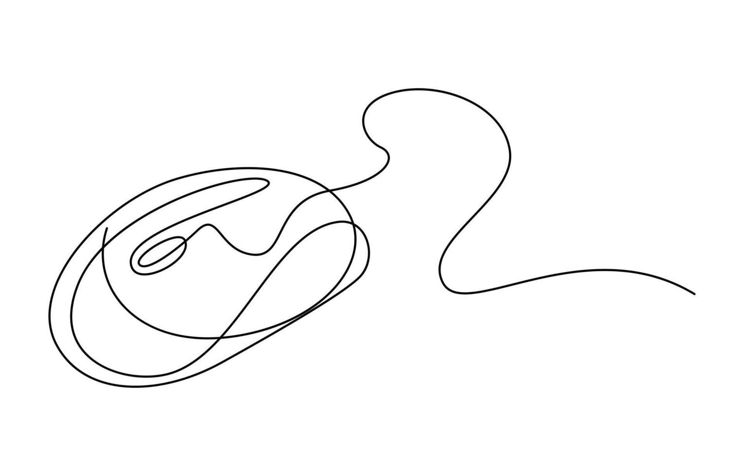 Computer Mouse Black Stroke Linear Icon vector