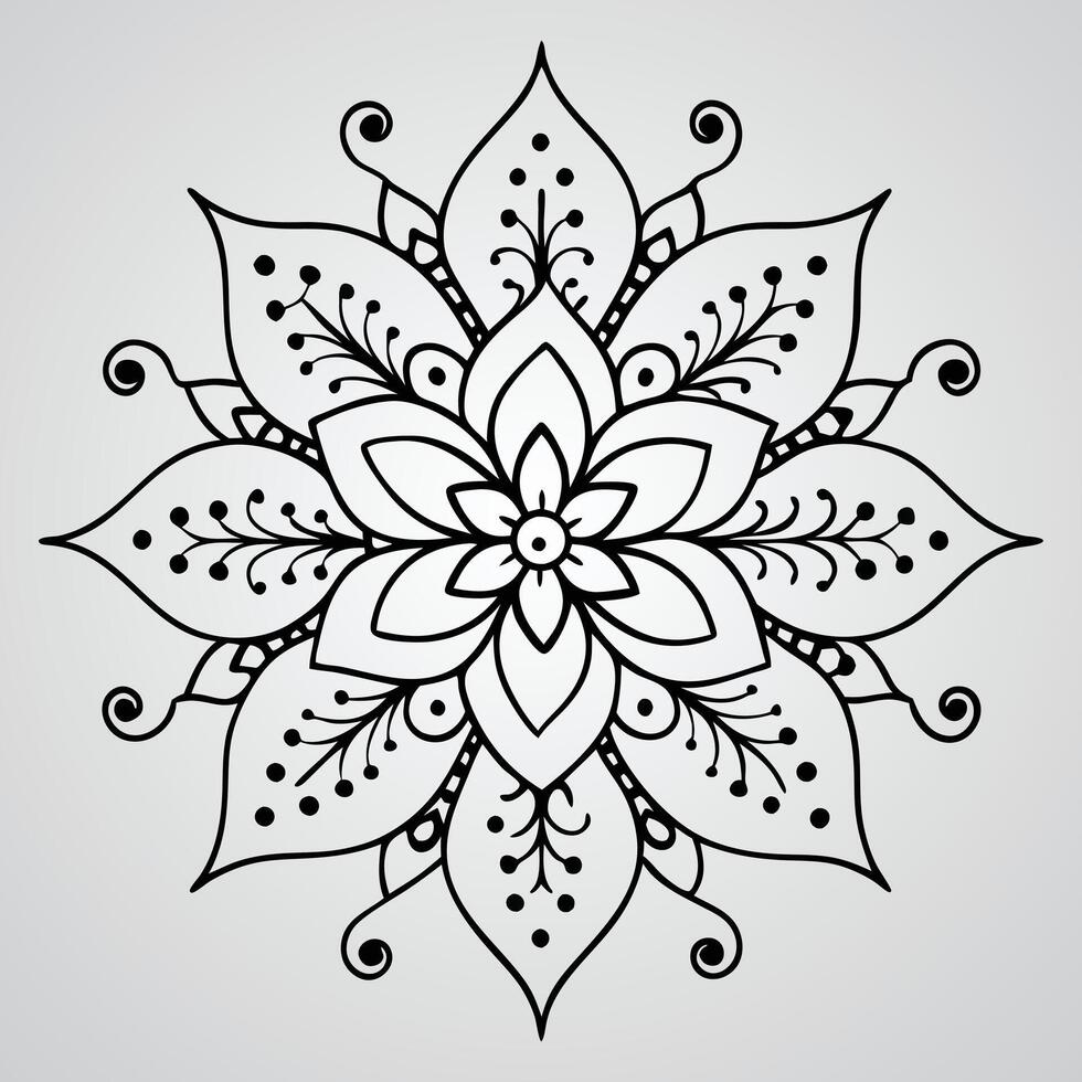 A Elegant Hand-Illustrated Flower and Leaf Design vector