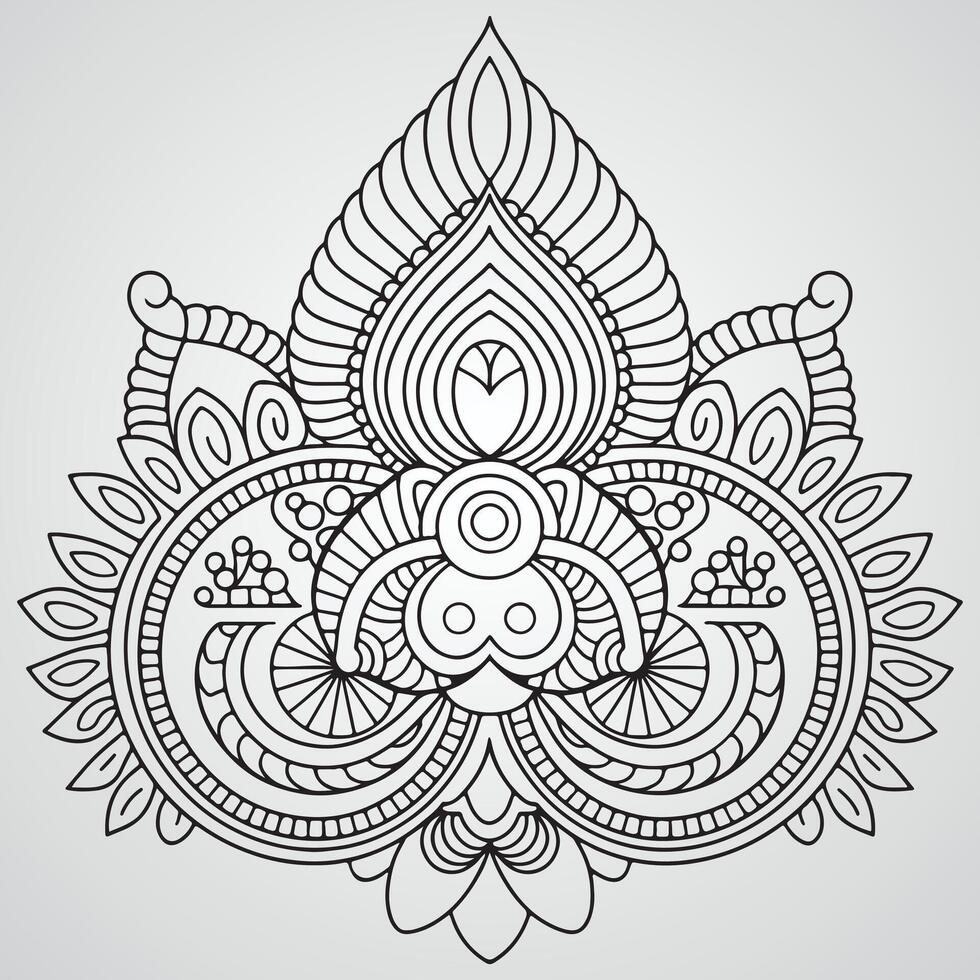Elegant Hand-Illustrated Flower and Leaf Design vector