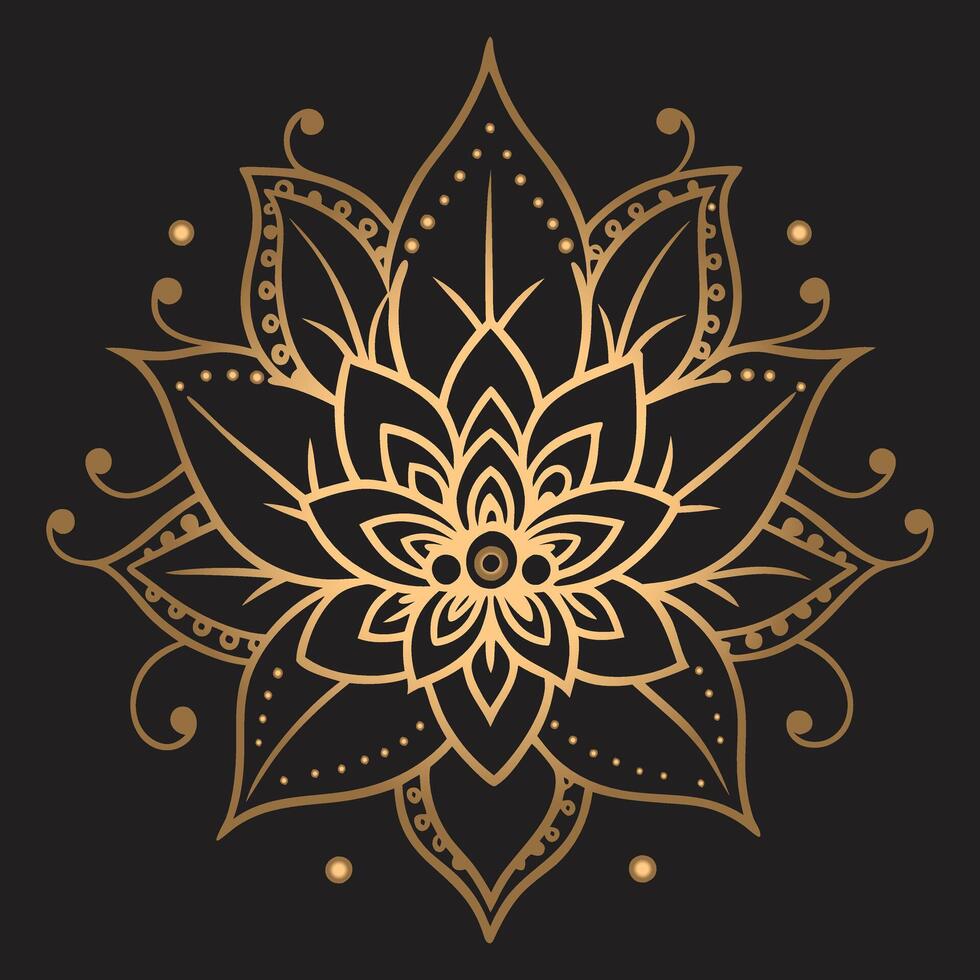 Intricate Indian Floral Design vector