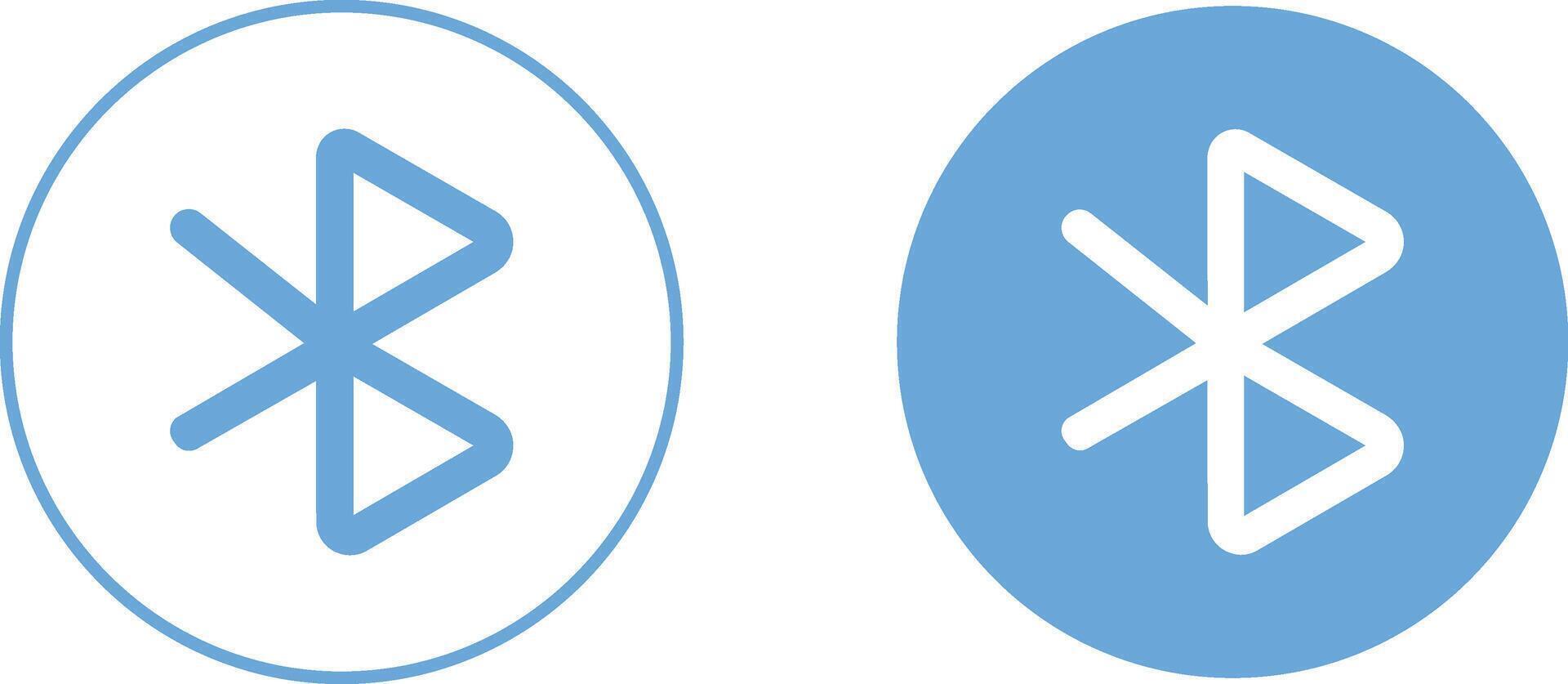 Bluetooth sign flat and line icon design in trendy style collection isolated on transparent background. Technology symbol wireless use for connect device transfer, communication. vector