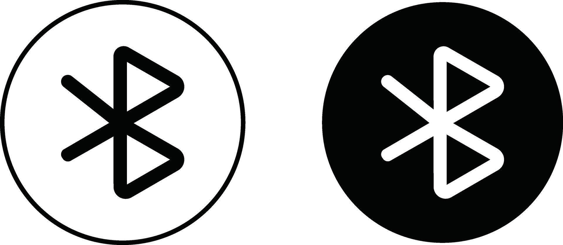 Bluetooth sign flat and line icon design in trendy style collection isolated on transparent background. Technology symbol wireless use for connect device transfer, communication. vector