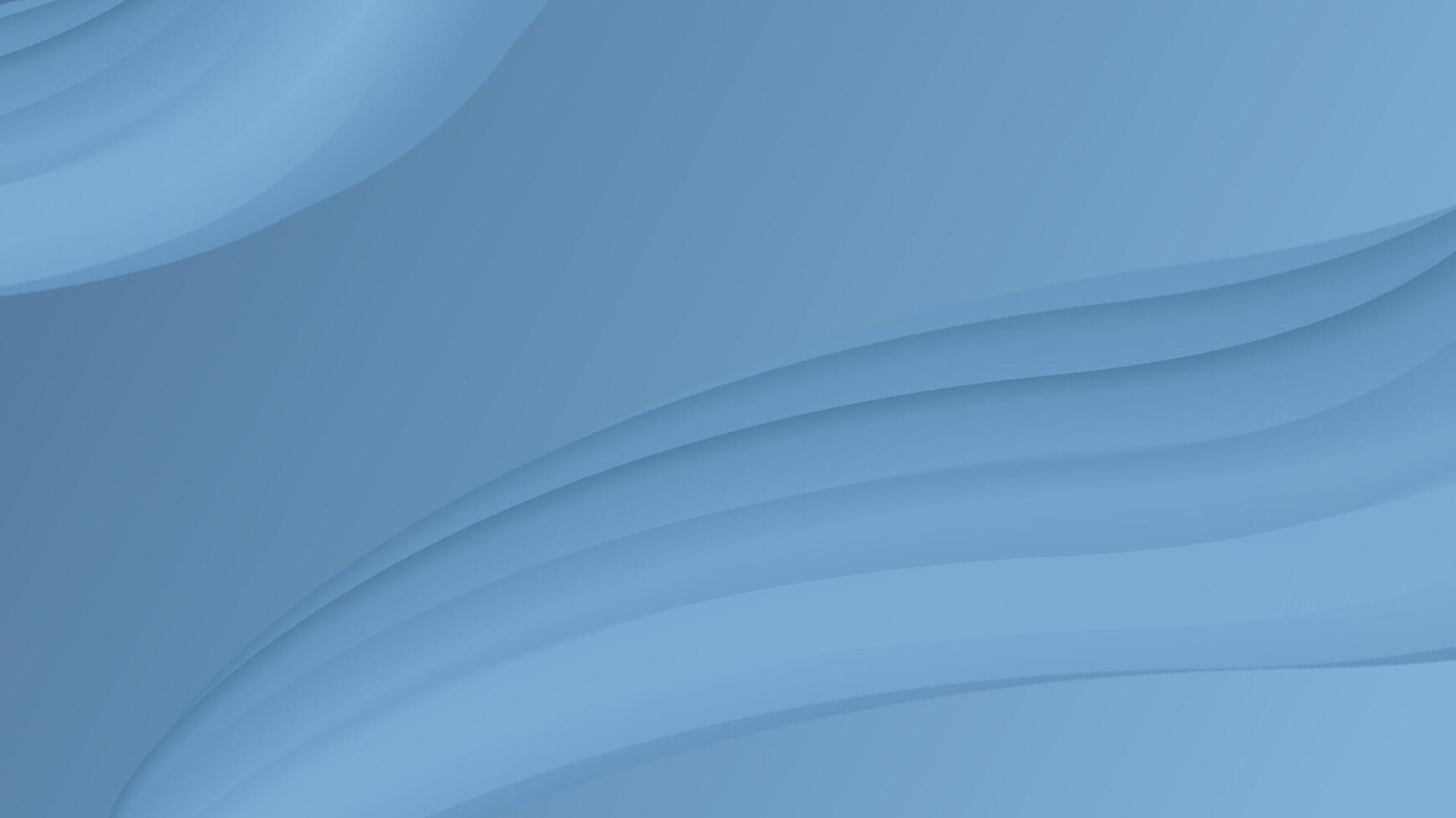Elegant minimalist blue abstract background featuring smooth wave patterns and a navigation menu. Ideal for web design, presentations, or artistic projects. vector