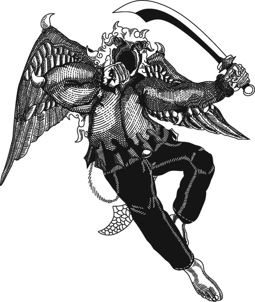 winged cupid warrior, their face etched with determination, holding a sword aloft as a symbol of resistance for love and the upholding of justice and compassion. vector
