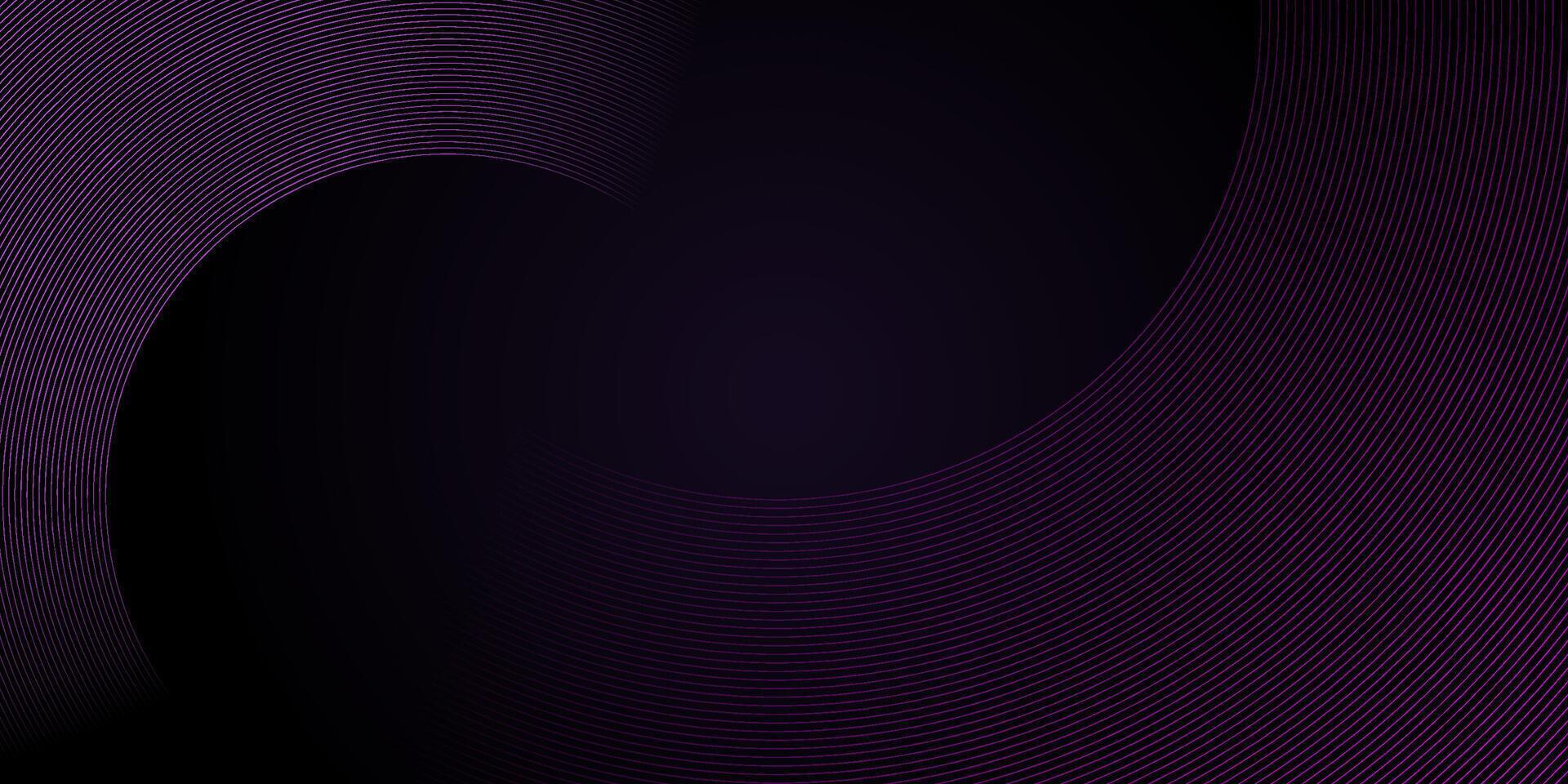 Abstract dark purple geometric circle line pattern gradient illustration background. 3d look and simple pattern. Cool design and luxury. vector