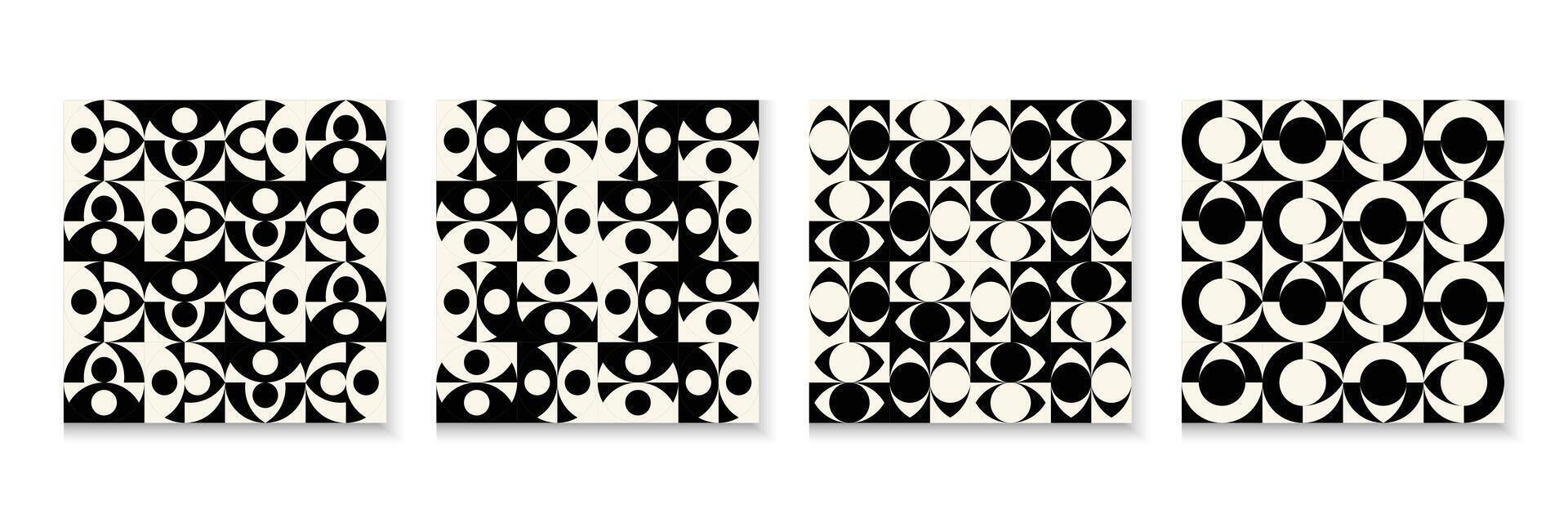 Bauhaus abstract pattern backgrounds vector