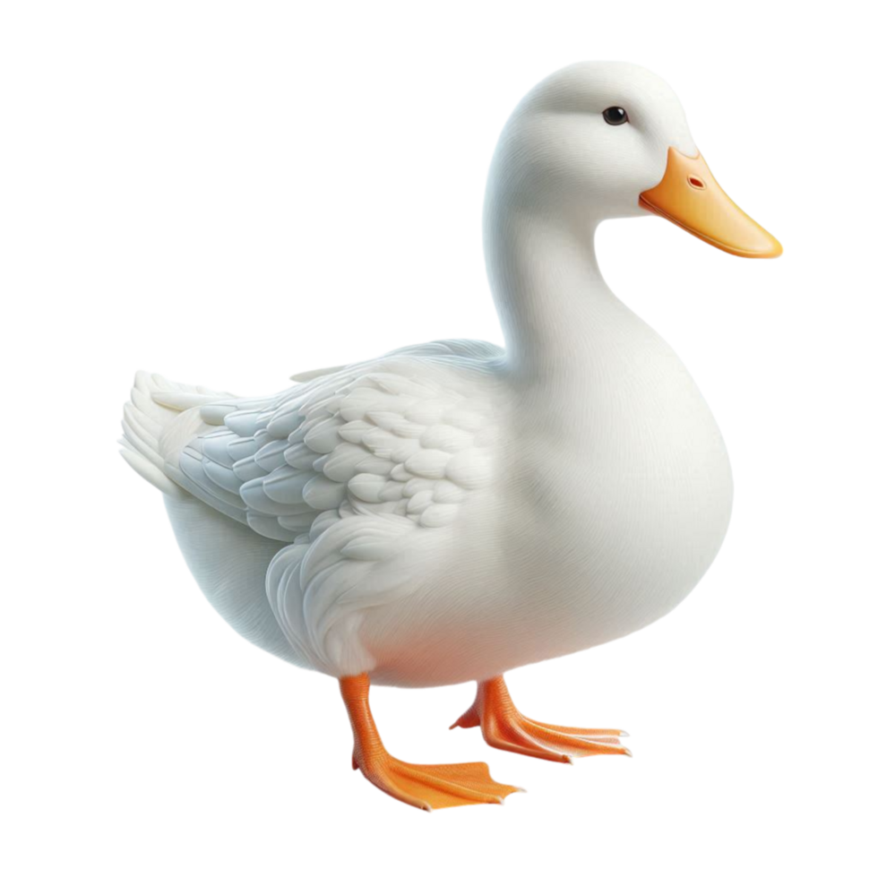 Cartoon white duck png