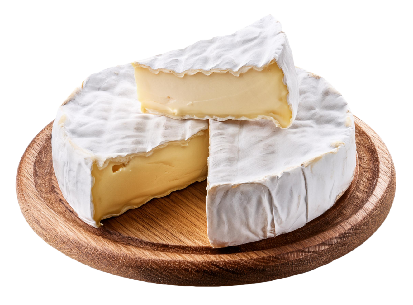 Creamy Camembert on Wooden Board png