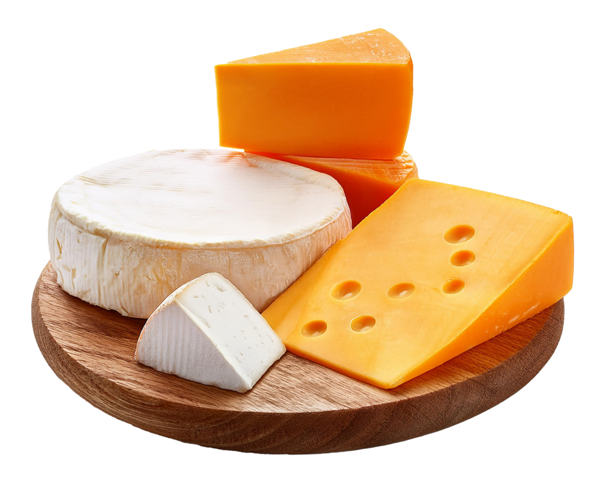 Sharp Cheddar and Soft Cheese Assortment png