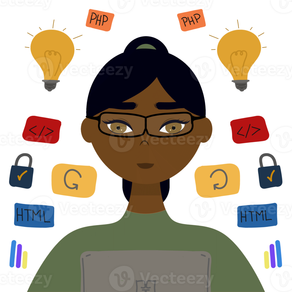 female software programmer png
