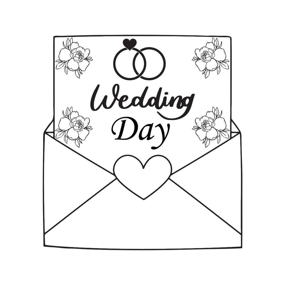 A Warm Welcome to Our Wedding Day. vector