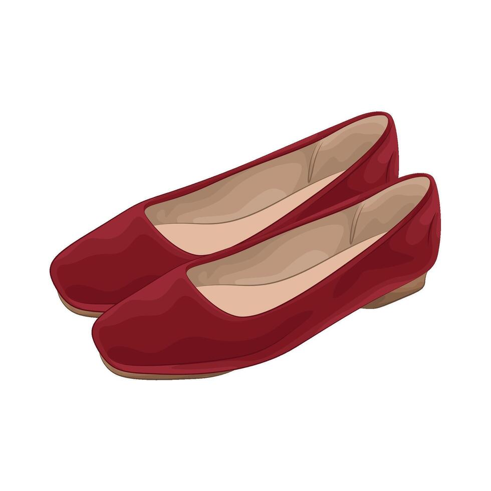 Illustration of flat shoes vector