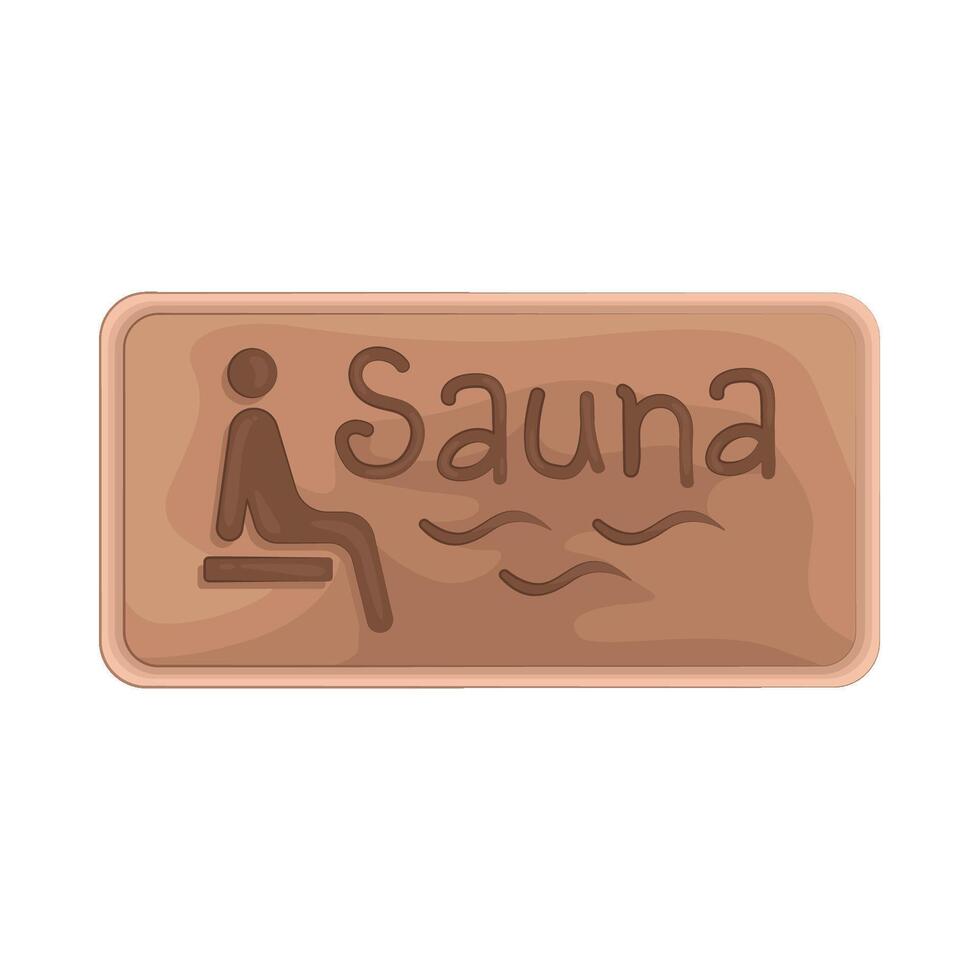 Illustration of sauna signboard vector