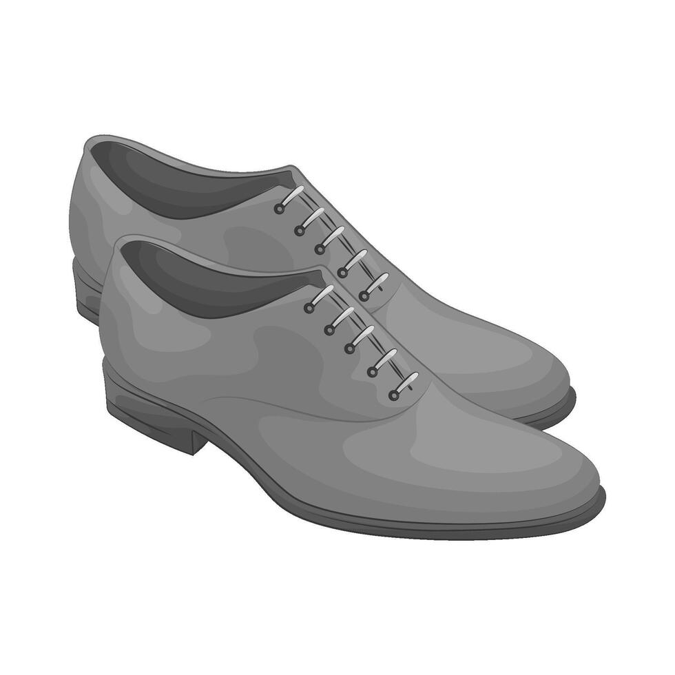 Illustration of groom shoes vector