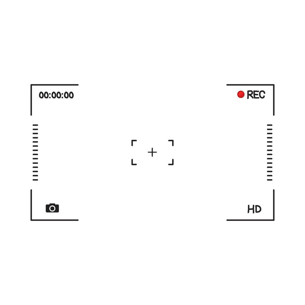 Illustration of camera focus vector