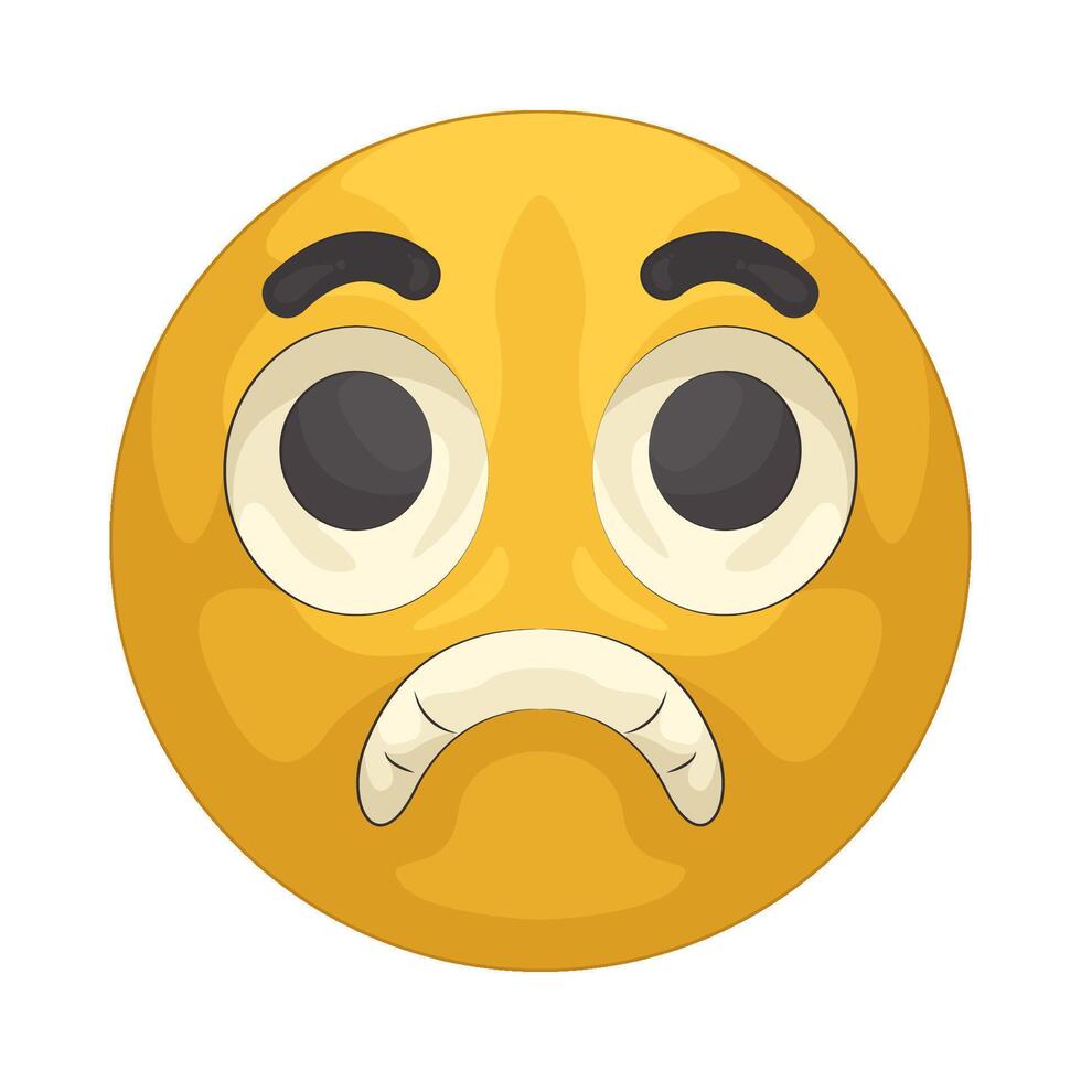 Illustration of scared emoji vector